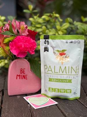 Roses are red, violets are blue, Palmini Hearts of Palm low-carb pasta = a Valentine’s dream come true! 💕🍝 Treat yourself (or your special someone) to a guilt-free, delicious Palmini dinner tonight! 😍 #palmini #ValentinesDay #lowcarb #lowcalorie #pastanight 