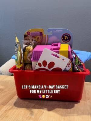 My forever Valentine 💘🥰 - ##vdaybasket #momlife #kidsoftiktok #vday #vdaygift #goodies #son #boylife #moms  