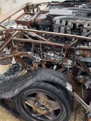 Did someone order a extra crispy TR? Well we have one and the parts are selling quick! #ferrari #testarossa #fire #victim #crispy #ferrparts #ferrarigraveyard #cartok #fyp