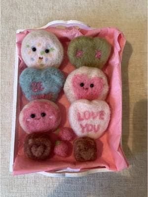 For this years valentines I ended up felting a small dessert tray and sprayed some of my scents that match the dessert on them ! @prty grl beauty @Femmenina  #dessert #felting #feltingwool #ValentinesDay #valentine #fyp