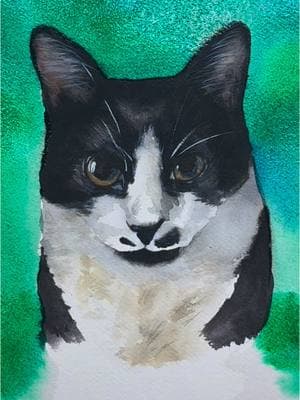 Meow meow meow meow meow meow meow meow #watercolorportrait #animalartwork #animalpainting #animalportrait #petpainting #watercolortimelapse #timelapseartwork 