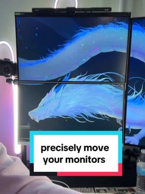 precisely move your monitors ! 😱 #lindseyszn #techgirl #GamerGirl #techbaddie #pcgamer #pcbuild #techhack #techtok 