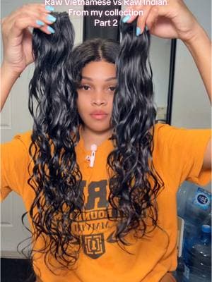 Raw Vietnamese vs Raw Indian from my raw hair collection part 2 #rawindianhair #rawindianbundles #rawindianhairvendor #rawindianwavy #rawindianhairextensions #rawvietnamesehair 