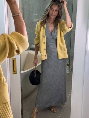 Shop in bio and pinned in comments // Target gingham dress for spring paired with a perfect yellow cardigan under $40! ❤️Happy Valentines Day beauties! Treat yourself to something special today. Whether it's flowers, dinner out or just lighting a candle and watching a movie, you deserve it! #targetstyle #whattoweartoday #midlifewomen #amazonmusthaves #springoutfits #howtostyle #outfitinspiration 