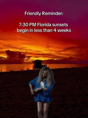 Who else is excited?!😃 Longer days ahead means more time for fun outdoor activities and longer days at the beach!☀️ Personally I’m just happy to be able to walk after work and still catch sunset!🧡 #sunset #sunsetlover #daylightsavings #longerdays #floridasunset 