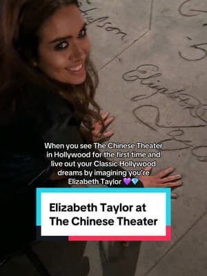 Seeing all the Classic Hollywood handprints in front of the Chinese Theater in Hollywood was actually high key emotional ngl  #chinesetheater #elizabethtaylor #classichollywood #oldhollywood #oldhollywoodstars #popculture #filmtok #hollywood #elizabethtaylortok #thingstodoinhollywood #heymarianne   