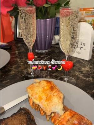 happy Valentine’s Day 💝🥹 #ValentinesDay #dinner #steak #lobster #wine #fyp #valentines #happyvalentinesday #foryoupage #steakandlobster ##mymanmymanmyman##fypシ