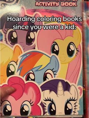 I have a lot more. Barely touched. I would hoard coloring books and be too scared to color in them. I color in them now though #mylittlepony #mylittleponyfriendshipismagic #mlp #mlpfandom #mlpfim #mlpfiw #mylittleponyequestriagirls #mlpg4 #mlpg5 #littlestpetshop #coloring #coloringbook 