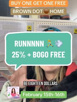 It is happening again! Starting today, February 15 through the 16th, Dollar General has the brown dot home items on clearance 25% off! Plus, they’re also on a promotion. Buy one get one free. Hope you score ✌🏼 #liztheclearancequeen #hopeyouscore✌🏼 #couponing #couponer #savingmoney #dealsoftheweek #savemoney #coupons #deals #clearance #dollargeneral #dollargeneralcouponing #dollargeneralclearancevent #5off25 #saturdaydeals #buyonegetonefree #rundeal 