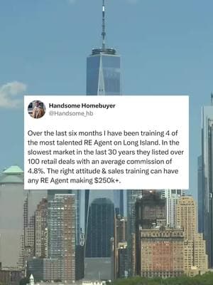 This market is tough, but with the right training a talented RE Agent can accomplish anything #RealEstateAgent #Tweet #X #RealEstateIndustry #Training #SOP #LongIsland #Realtor #Sales #fyp #RealEstatetok