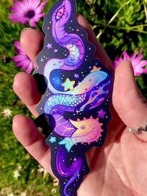 Big ol’ shop update time!! I have a ton of new goodies as well as a couple restocks. . - Holographic Neon Whale Stickers - Vaporwave Cat Plant Stickers - Vaporwave Enigma Snake Stickers - Vaporwave Conundrumeleon Stickers - Egg Lava Lamp Pin! - Collab with @creativeparadigm  - Pickle Alien Keychain Restock+Revamp - Gummy Shark Bag Keychain+Revamp . . . . #artistsoftiktok #shopupdate #artshop #stickers #keychains #enamelpins #pincollector #stickercollection #holographic #iridescent 