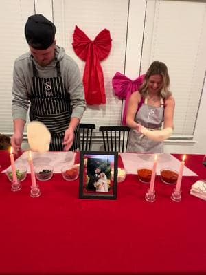 Come with me to set up a pizza making date night at home for Valentine’s Day 💌🌹🍕♥️  Our first Valentine’s Day as a married couple 🥹 #pizzamaking #pizzadatenight #valentiene #oonipizzaoven #datenightidea #diypizzanight 