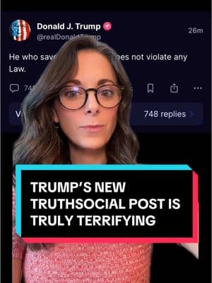 Trump’s post is a direct threat to the rule of law. This is a constitutional crisis in the making. Stay vigilant. #trackingtrump #PublicDefender #lawyer #law #lawtok #nooneisabovethelaw 