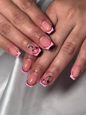 Cherry 🍒 hearts structured gel on natural nails  @2Guys Nail  matte armor, for perfect chrome ✨  @Nails Blinged Supply LLC  NB20 gel polish  @itas_beauty_  #structuredmanicure #hemetnailssanjacintonails  #structuregelmanicure #structuregel #gelart #structuredmani  #shortnails #nailinsporation #structuregel #naturalnails #explorepage✨ #exploremore 