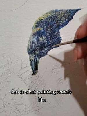 just me and my paint brush #artprocess #artwork #watercolor #arttherapy #arttok #birdpainting #artistsoftiktok 