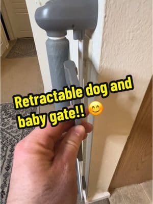 Retractable Dog & Baby Gate!! #gate #tiktokshopfinds #easy #pets #babies #homeliving #hometok #homeimprovement 