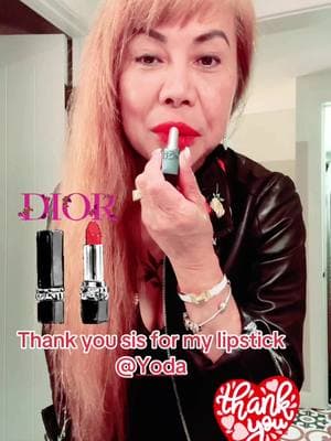 Thank you sa lipstick sis @Yoda  I love the color . #DiorLipstick#fabulous59 #goodvibesonly #inspiringwoman #PinayUSA #tiktokforfun💕 