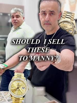 Manny’s back and like usual he’s trying to give G a headache🤦🏻‍♂️ GLUXE IS NO FRAIER MANNY‼️ We have to buy AND sell correctly or the deal isn’t for us🤷🏻‍♂️ What do you guys think should we take Manny’s offer of $65k or stay firm on our original price of $66k for these 2 Day-Dates🤔 LET US KNOW👇🏻 • • • #gluxejewelers #miami #dealornodeal #negotiation #watchdeals #watchdealer #buyingandselling #daydate #goldwatches #mazal #greatprices #nofunnybusiness #watches #funnymoments 