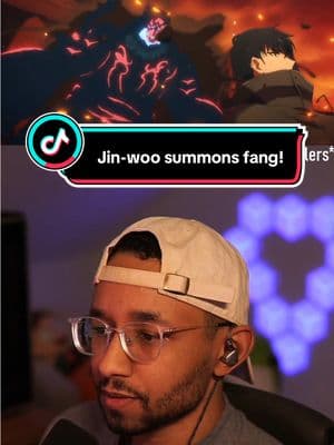 Jin-woo summons fang! #BlackTikTok #contentcreator #animereactions #anime #sungjinwoo #igris #sololevelingmanhwa #fang 