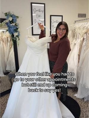 When you know, you know! #bride #surprisesurprise #isaidyestothedress #engaged #isaidyes #trending #bridalappointment 