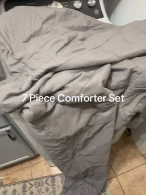 All in one 7 piece comforter set to revamp your bedding on a budget! #bedding #beddingsets #comforterset #beddingrefresh #TikTokShop #tiktokshopfinds #tiktokshopcreatorpicks #downcool 