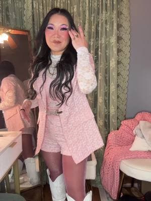 #ootds #matchingset #fullglamlook #popmusik #fashiontiktok #fullglammakeup #MomsofTikTok #halfshavedkoreanqueen 