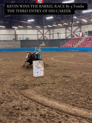 Baby Kevin is coming on strong!! 3yrs old, 3rd time being entered, and he wins by 3 tenths!! Rumor has  it he could have set an arena record too!! I sure am a proud trainer and owner tonight!! #bayleighchoate #foryou #horsegirl #foryoupage #fyp #barrelracer #barrelhorses #futrityhorse #rodeo #barrelracing #futritytraining #builtnotbought #horses #program 