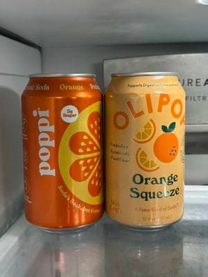 Poppi vs Olipop 🍊 #poppi #olipop @OLIPOP #poppitastetest #olipoptastetest 