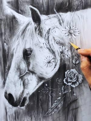 I really appreciate your likes and comments. I really appreciate your support, thank you. #art #drawing #artist #artistsoftiktok #horsedrawing 