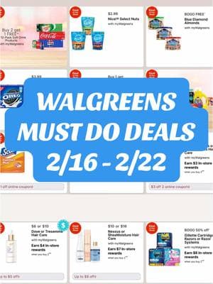 WALGREENS MUST DO DEALS FOR THIS WEEK 2/16 - 2/22!  #walgreens #walgreensdeals #walgreensmustdodeals #coupon #couponing #coupondeals #mustdodeals #couponcommunity #savemoney #savvycouponshopper 