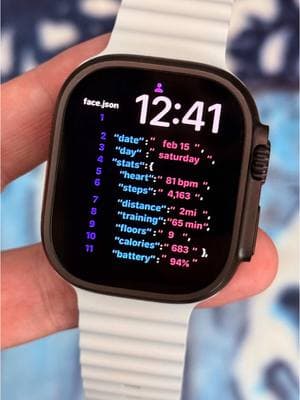 Json by Chrissie from Clockology  #AppleWatchUltra #TitaniumAppleWatch #AppleWatchTitanium #AppleWatch #AppleWatchUltra2  #SatinBlackTitanium #BlackTitaniumAppleWatch #ClockologyApp #Clockology #ClockologyFaces #IceBlueOceanBand 