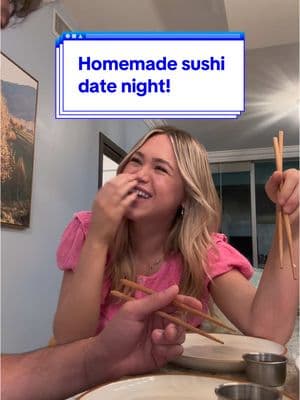 Homemade sushi date night review😂 #ValentinesDay #valentinesdatenight #dateideas #datereview #homemadesushi #bearflagfishcompany #sushiasmr #howto #datenightideas #athomedatenightidea 