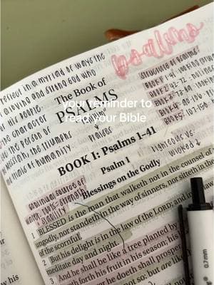 heres your reminder to read/study your Bible!! for the next month I’ll be diving into the Psalms and it’s already so good🥹 As always, my pens and highlighters are Mr. Pen Bible: KJV Journal the Word #Jesus #jesusisking #biblejournaling #Bible #biblestudy #biblejournal #journalingbible #biblejournalingcommunity #bibleverse 