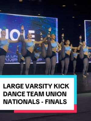 These Large Varsity Kick teams have me HOOKED! Awards are tonight, let’s see who’s taking the title! 🤩 #finals #danceteamunion #nationals #highschool #varsity #kick 