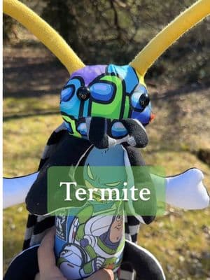 Memory Termite 💙 #lavaughncottage #lavaughncottageanimals #memoryanimalsfromclothing #memoryanimals #stuffedanimals #termites #bugs #stuffedbugs 