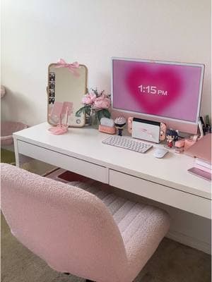 if i could sit criss cross while driving i would #crisscrosschair #pinkchair #pinkdeskchair #pinkcrisscrosschair #pinkdesksetup #desksetup #deskchair 