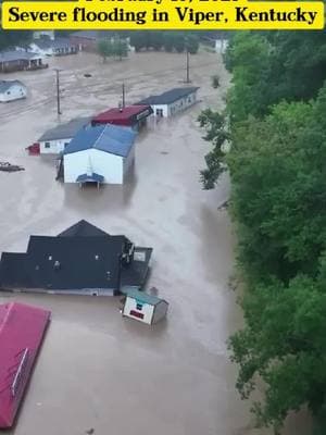 February 16, 2025 - Severe flooding in Viper, Kentucky #flood #flooding #rain #disaster #severeweather #weather #news #severeflooding #Viper #Kentucky #USA #foryou #viral 