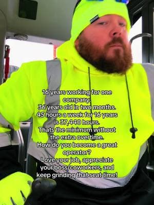 Can you imagine the time spent thinking in the seat for 16 years! Crazy to think about the hours invested, but I’ve loved it along the way! Being great takes time, time, creates skills! Working on 50k hours in the seat is insane! #Randall #foryoupage #seattime #hours #work #operator #thoughts #heavyequipment #facts #Love #dedicated #boss #cat #libeherr #💪 #👷‍♂️ #