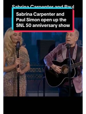 #SabrinaCarpenter and #PaulSimon open up the #SNL50 show #sabrinacarpenteredit #sabrinacarpentermusic #sabrinacarpenterfan #paulsimonedit #paulsimonedit #snl #saturdaynightlive #snlsketch 