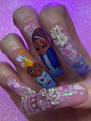 Can’t get over this set! Who should I paint next? Leave a comment 💘 #proudfamily #dijonayandsticky #curvednails #disneynails #moneynails #nailartinspo #nailartist @SHOP NAILZ BY DEV @Nailhause @NAILZ BY DEV | NAIL ARTIST 