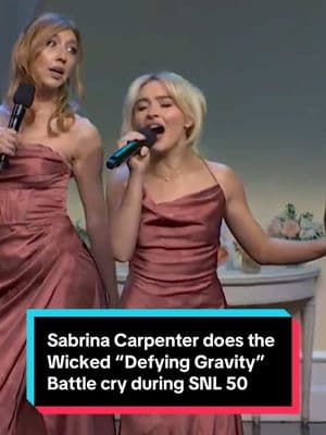 @Sabrina Carpenter does the #Wicked #defyinggravity battle cry on #SNL50 #snl #saturdaynightlive #snlsketch #sabrinacarpenteredit #sabrinacarpentermusic #sabrinacarpenterfan #fyp #fypシ #foryou 