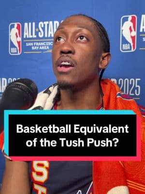 Jalen Williams & Jaren Jackson can't figure out the NBA version of the Tush Push... can you? 😂 @Bridget Case #NBA #tushpush #jalenwilliams #jarenjacksonjr 