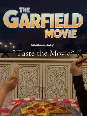 *The Garfield Movie* There was too much food in this movie so we had to skip over a few things 😅 I’ll have the time stamps up at the link in my bio within the next couple of days 🧡 #tastethemovie #movienight #kidsmovienight 