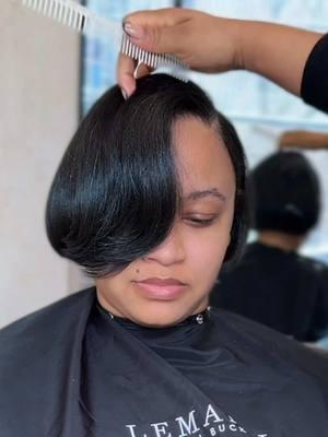 We love a bob cut at #lemandisalon ✨ Stylist: @Kelsey Mandisa #atl #atlantasalon #atlsalon #hairtransformation #haircarespecialist #bobhaircut #naturalhair #atlantahairstylist #atlhairstylist #blackgirltok #blackgirlluxury #blackgirlhairstyles #blackgirlhair #blackgirlhairtok #hairtok #hairtransformation #blackgurl #SelfCare #selfcaretiktok #sidepartbob #sidepart #healthyhair #buckheadatlanta #midtownatlanta #atlanta #fyp #viralvideo 