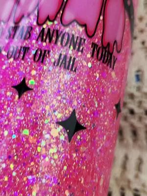 #glitter #glittertumbler #pink #crimehumor #darkhumor #snarky #epoxytumbler #tumblermaker #glittertumbler #truecrime 