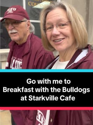 Go to Breakfast with the Bulldogs with me at Starkville Cafe. 🐾 #hailstate #mississippistate @Mississippi State Football 