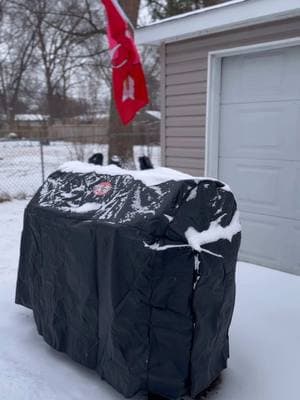 Snow’s falling, but this fire’s rising! ❄🔥 Firing up the charcoal side of the FlexFuel because BBQ don’t take snow days.  #ccbbq #fyp 