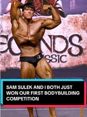 @sam_sulek and I both just won our first bodybuilding competition!!🤯🥇Here’s why we look so different 😂⬇️ First off, we did both compete under the same organization. Namely, both shows were @Musclecontest International shows! And we were both fully self-coached, which is quite uncommon in the world of bodybuilding! And our posing videos were shot by the same videographer! But that’s pretty much where the similarities between our competitions end 😂 Sam competed in an Untested Classic Physique Competition, whereas I competed in a Natural Men’s Physique Competition. Classic Physique has way more poses and is judged based on both upper and lower body. Men’s Physique only has two poses and is (*almost exclusively) based on upper body. *Technically the proportions of upper vs. lower body do matter somewhat in Men’s Physique, but we also do literally have to wear board shorts that cover our legs so that those muscles are covered. But the far bigger difference between the two shows here is that his was an untested show and mine was a natural show. This means that everyone in his competition was likely on performance-enhancing substances, whereas zero people in my competition were likely on performance-enhancing substances. We got polygraph tested for my competition, and we’ll be polygraph AND drug-tested for Nationals later this year. Sam also really has his posing down and has likely been practicing daily for months. I spontaneously signed up for my competition a month before the show and practiced posing daily for just that month leading up to the show. It’s definitely my biggest improvement area. Sam mentioned in his post-victory interview that he carb loaded with 900g of carbs, and I also carb-loaded with 900g of carbs! Sam’s incredibly research-based just like I am, so he and I likely read the exact same literature to come to that final days of peak week carbohydrate amount!  Sam will be competing in the Arnold in just 2 weeks, and I’ll be competing at NPC Natural Nationals in November! Stoked for you Sam, and I’m rooting for you!💪🏼 #naturalbodybuilding #naturalbodybuilder #mensphysique #bodybuilding #bodybuilder #classicphysique #samsulek #ifbbpro 