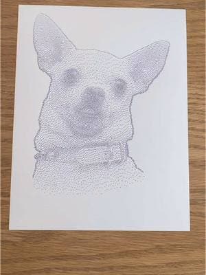 Chihuahua Drawign! #dogart #dogartist #dogdrawing #chihuahuadog #chihuahua #nikiozeri #pointillism