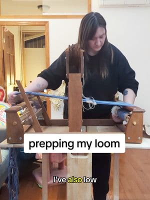 prepping my vintage table loom for a double weave project #handweaving #weaving #loom #tableloom #fiberart #textiles #doubleweave #handmade 